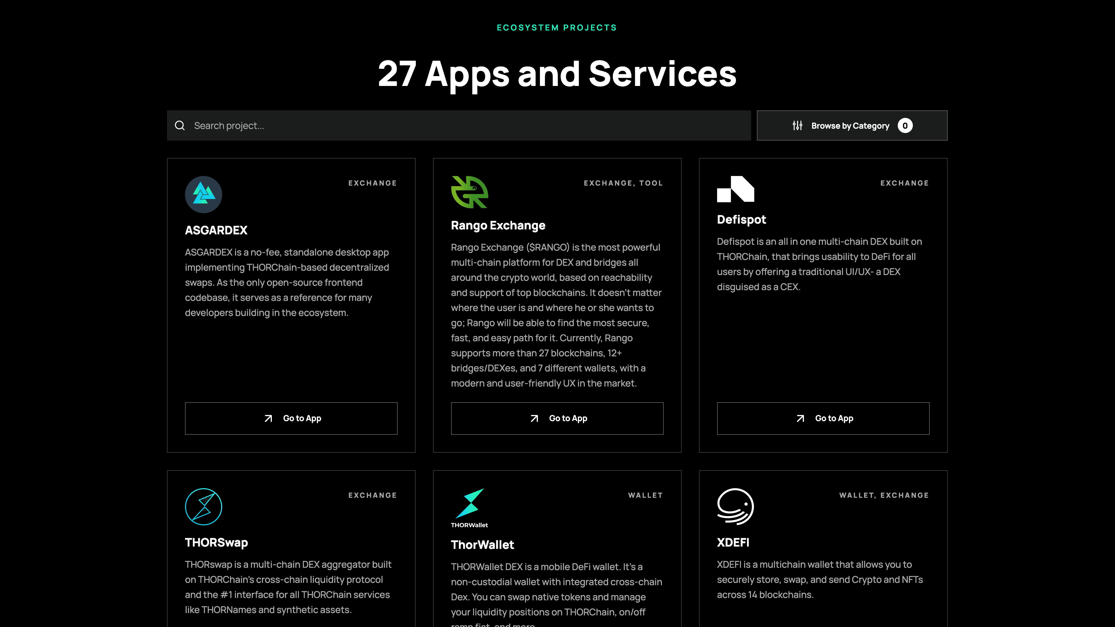 Apps and services screenshot